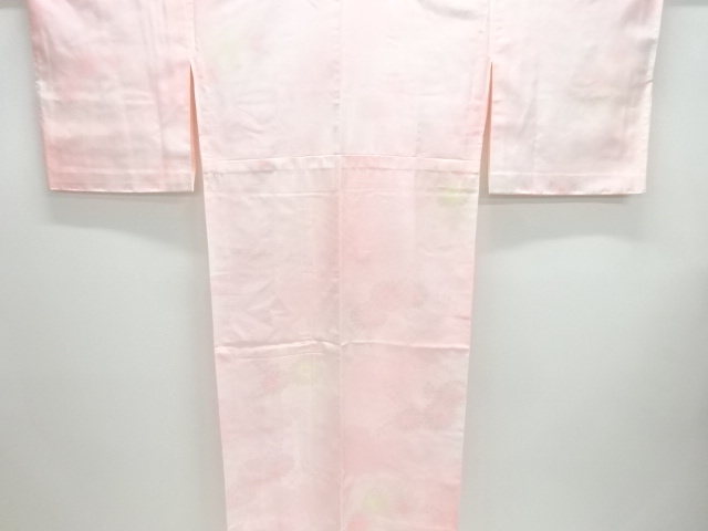 雲に菊桐模様織出し単衣長襦袢